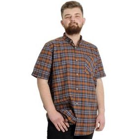 Mode XL 23301 Kiremit Ekose Kısa Kollu Erkek Gömlek