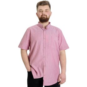 Mode XL 23301 Kırmızı Ekose Kısa Kollu Erkek Gömlek