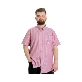 Mode XL 23301 Kırmızı Ekose Kısa Kollu Erkek Gömlek