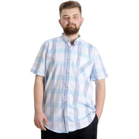 Mode XL 23301 Koyu Füme Ekose Kısa Kollu Erkek Gömlek