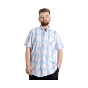 Mode XL 23301 Koyu Füme Ekose Kısa Kollu Erkek Gömlek