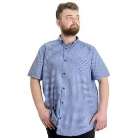Mode XL 23301 Siyah Ekose Kısa Kollu Erkek Gömlek