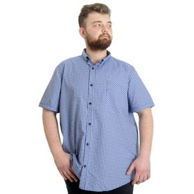 Mode XL 23301 Siyah Ekose Kısa Kollu Erkek Gömlek