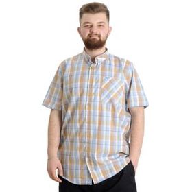 Mode XL 23301 Yeşil Ekose Kısa Kollu Erkek Gömlek