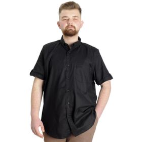 Mode XL 23302 Siyah Gabardin Kısa Kol Tek Cep Erkek Gömlek