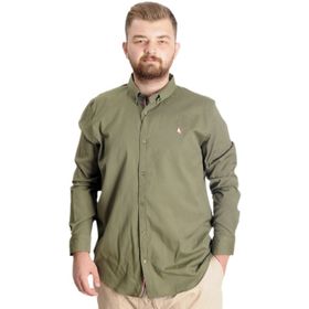 Mode XL 23303 Haki Uzun Kol Tom Oxford Erkek Gömlek