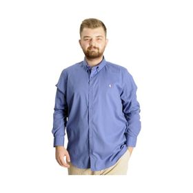 Mode XL 23303 İndigo Uzun Kol Tom Oxford Erkek Gömlek