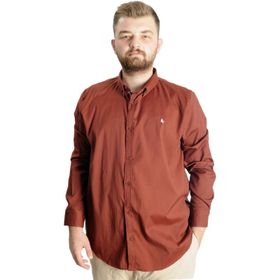 Mode XL 23303 Mürdüm Uzun Kol Tom Oxford Erkek Gömlek