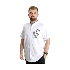 Mode XL 23304 Introvert Beyaz Gabardin Erkek Gömlek