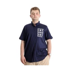 Mode XL 23304 Introvert Lacivert Gabardin Erkek Gömlek