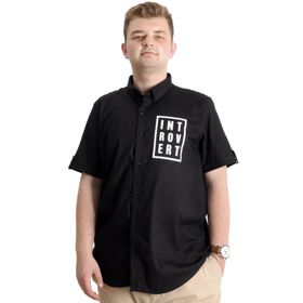 Mode XL 23304 Introvert Siyah Gabardin Erkek Gömlek