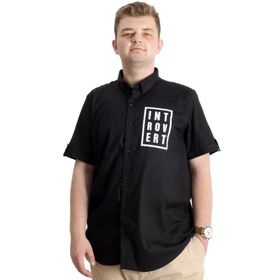 Mode XL 23304 Introvert Siyah Gabardin Erkek Gömlek
