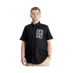 Mode XL 23304 Introvert Siyah Gabardin Erkek Gömlek