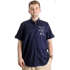 Mode XL 23306 Hustle Lacivert Gabardin Erkek Gömlek
