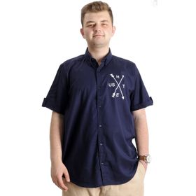 Mode XL 23306 Hustle Lacivert Gabardin Erkek Gömlek