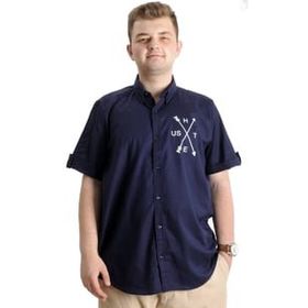 Mode XL 23306 Hustle Lacivert Gabardin Erkek Gömlek