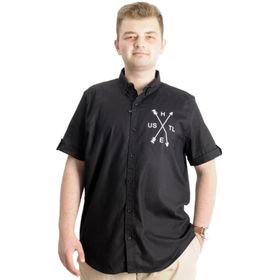 Mode XL 23306 Hustle Siyah Gabardin Erkek Gömlek