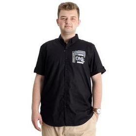 Mode XL 23307 One City Siyah Gabardin Erkek Gömlek