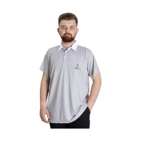 Mode XL 23340 Kaği Antramelanj Çizgili Erkek Polo T-Shirt