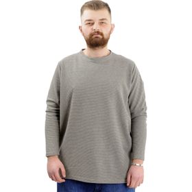 Mode XL 23460 Waffle Haki Erkek Sweatshirt