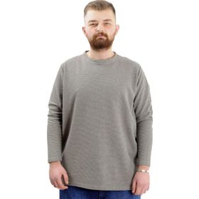 Mode XL 23460 Waffle Haki Erkek Sweatshirt