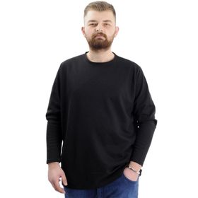 Mode XL 23460 Waffle Siyah Erkek Sweatshirt