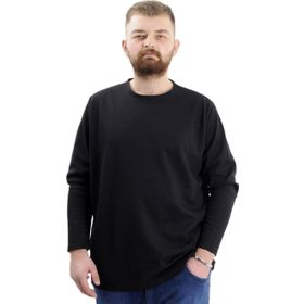 Mode XL 23460 Waffle Siyah Erkek Sweatshirt