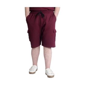 Mode XL 23500 Waffle Bordo Kargo Cep Erkek Şort