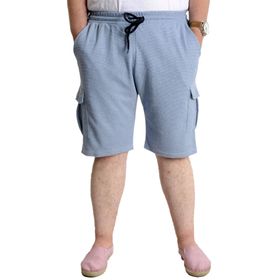 Mode XL 23500 Waffle Mavi Kargo Cep Erkek Şort