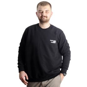 Mode XL 23525 Siyah Bisiklet Yaka Erkek Sweatshirt