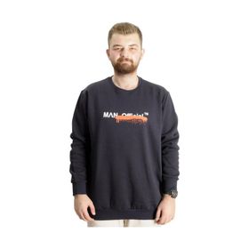 Mode XL 23528 Lacivert Bisiklet Yaka Erkek Sweatshirt