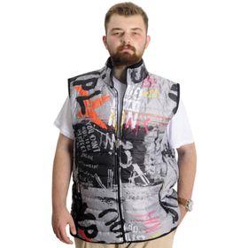 Mode XL 23708 Gri Dik Yaka Kapitone Erkek Yelek