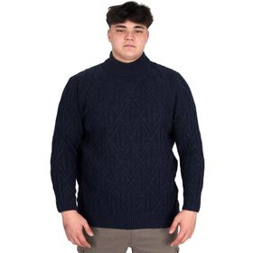 Mode XL 24212 Lacivert Balıkçı Yaka Erkek Kazak