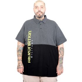 Mode XL 25318 Antrasit Parçalı Polo Yaka Erkek T-shirt