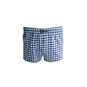 Mode XL 6348 Poplin Desenli Açık Lacivert Erkek Boxer