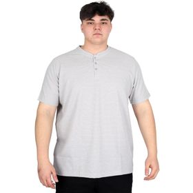 Mode XL U20036 Gri Hakim Yaka Erkek T-shirt