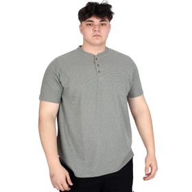 Mode XL U20036 Haki Hakim Yaka Erkek T-shirt