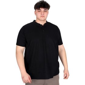 Mode XL U20036 Siyah Hakim Yaka Erkek T-shirt