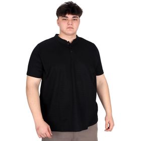 Mode XL U20036 Siyah Hakim Yaka Erkek T-shirt