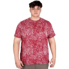 Mode XL U20037 Bordo Bisiklet Yaka Erkek T-shirt