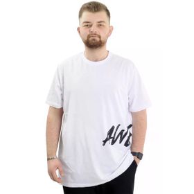 Mode XL U24038 Awesome Beyaz Erkek T-shirt