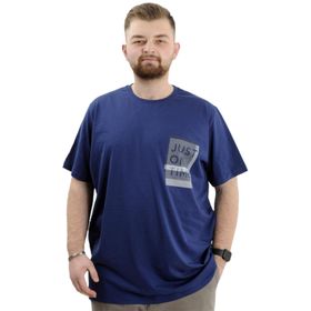Mode XL U24042 Just On Time İndigo Erkek T-shirt