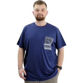 Mode XL U24042 Just On Time İndigo Erkek T-shirt