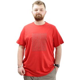 Mode XL U24048 Labyrinth Kırmızı Erkek T-shirt