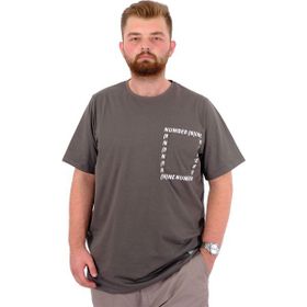 Mode XL U24051 Number Haki Erkek T-shirt