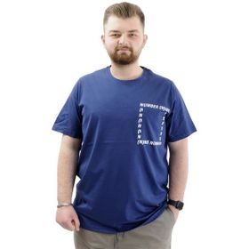 Mode XL U24051 Number İndigo Erkek T-shirt