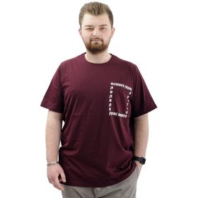 Mode XL U24051 Number Mürdüm Erkek T-shirt