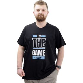Mode XL U24056 Siyah Baskılı Erkek T-shirt