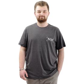 Mode XL U24068 NYC Antramelanj Erkek T-shirt