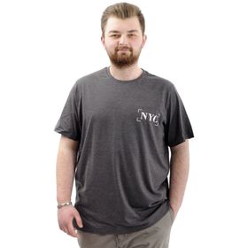 Mode XL U24068 NYC Antramelanj Erkek T-shirt